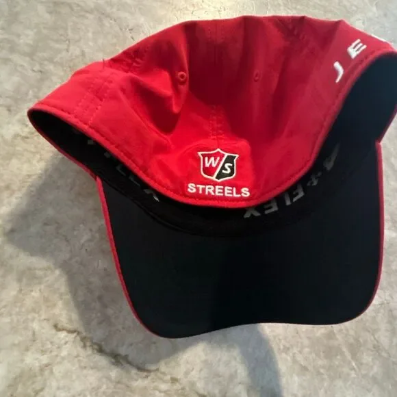 WILSON Red Flex Fit Hat - Picture 3 of 5